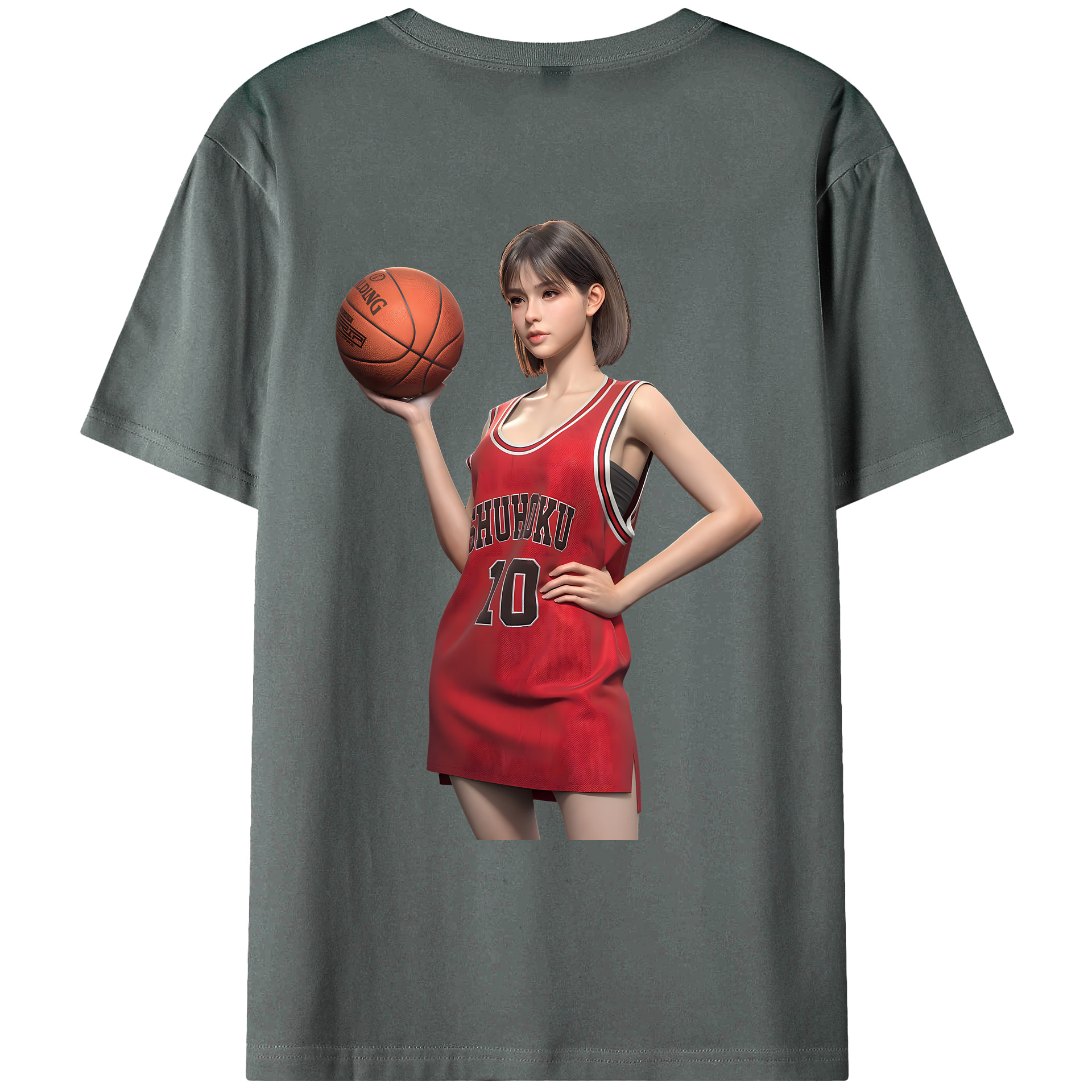 （画像用） SLAM DUNK／スラムダンク 綿100％ メンズ半袖Tシャツ（バックプリント） 通気性